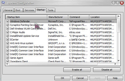 msconfig