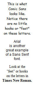 different uses for different fonts