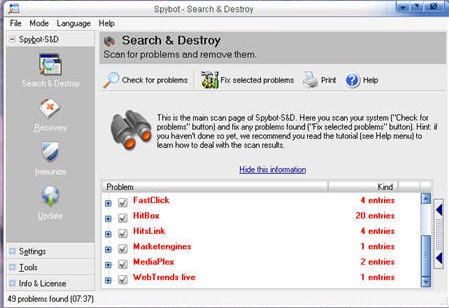 download spybot search and destroy free for windows xp