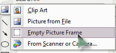publisher picture frame tool