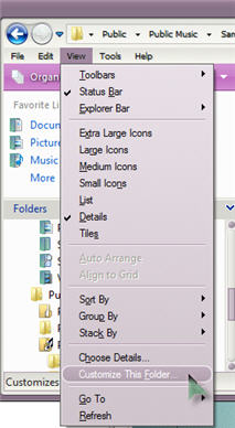 vista customize this folder