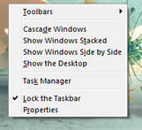 Lock the Taskbar