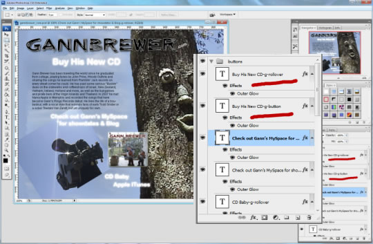 Photoshop Layers for SiteGrinder