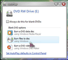 Burn using Windows